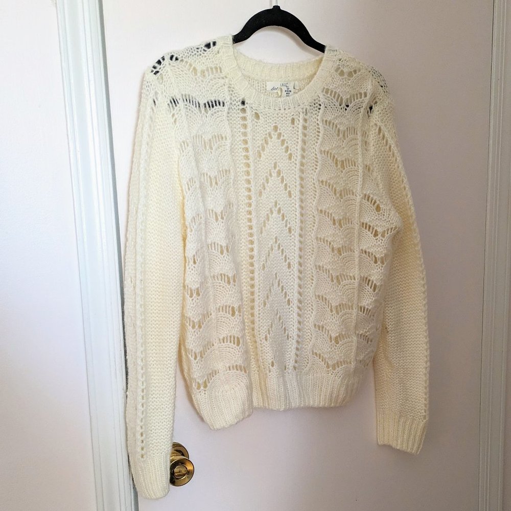Cream Open Knit Sweater